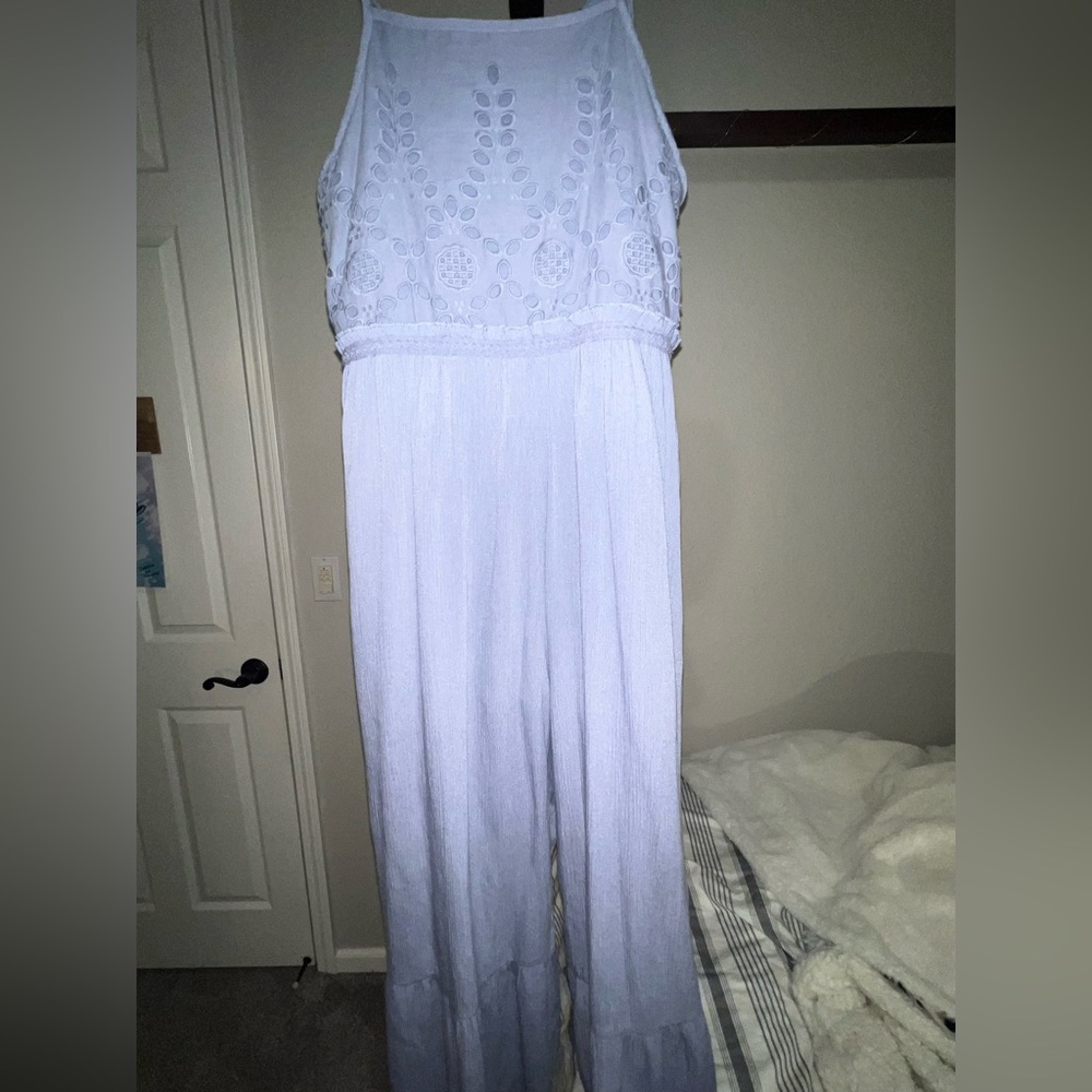 Art Class Blue Detailed Jumpsuit